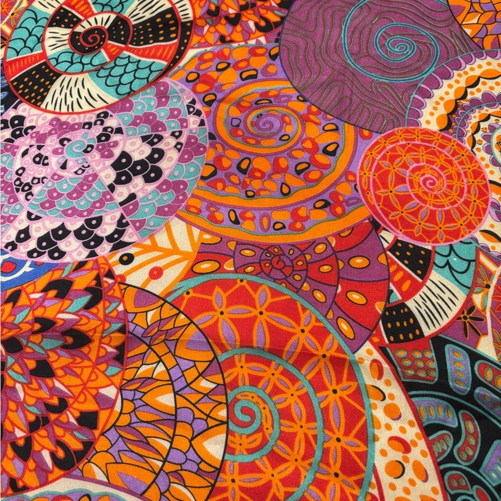 Colorful Abstract Patterned Scarf - Picture 2 of 4